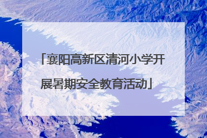 襄阳高新区清河小学开展暑期安全教育活动