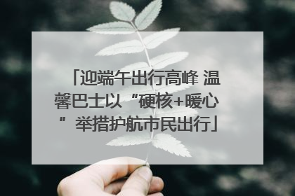 迎端午出行高峰 温馨巴士以“硬核+暖心”举措护航市民出行