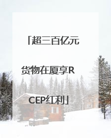 超三百亿元货物在厦享RCEP红利