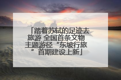 踏着苏轼的足迹去旅游 全国首条文物主题游径“东坡行旅”首期建设上新