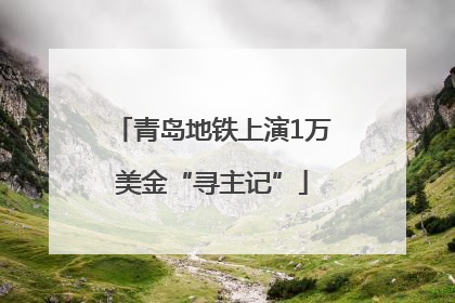 青岛地铁上演1万美金“寻主记”