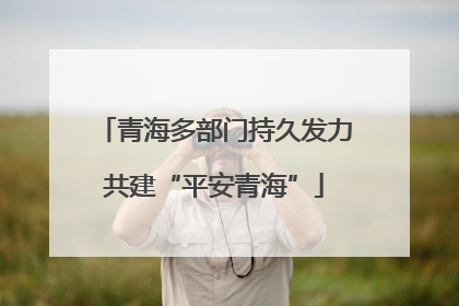 青海多部门持久发力共建“平安青海”