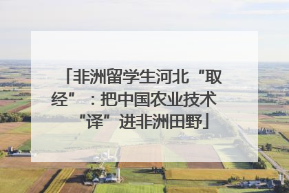 非洲留学生河北“取经”：把中国农业技术“译”进非洲田野
