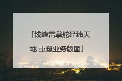 钱峰雷掌舵经纬天地 重塑业务版图