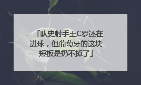 队史射手王C罗还在进球，但葡萄牙的这块短板是扔不掉了