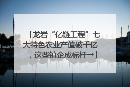 龙岩“亿链工程”七大特色农业产值破千亿，这些镇企成标杆→