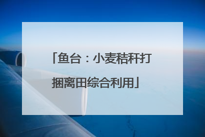 鱼台：小麦秸秆打捆离田综合利用
