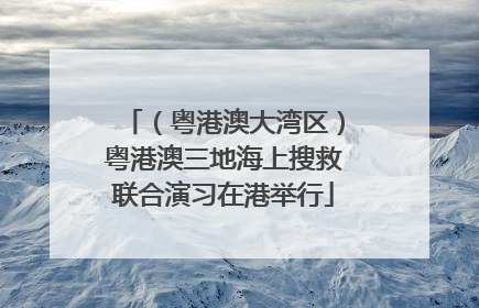 （粤港澳大湾区）粤港澳三地海上搜救联合演习在港举行