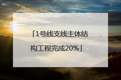 1号线支线主体结构工程完成20%