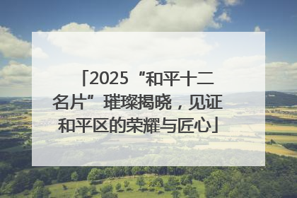 2025“和平十二名片”璀璨揭晓，见证和平区的荣耀与匠心