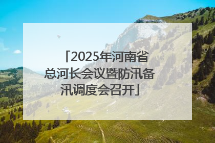 2025年河南省总河长会议暨防汛备汛调度会召开