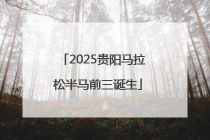2025贵阳马拉松半马前三诞生