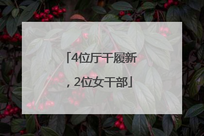 4位厅干履新，2位女干部